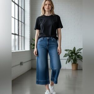 Chico's Blue Trouser Crop Jeans